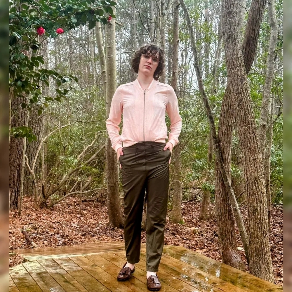 Merona Sheer Peach Zip Up Jacket | Size M